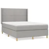 Vidaxl Box spring posteljni z vzmetnico svetlo siv 140x190 cm blago