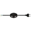 PRIKLJUČNI KABEL S NOŽNOM SKLOPKOM 2X07/250V/2,5+1,5M CRNI