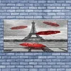 tulup.si Slika na akrilnem steklu Eifflov stolp v parizu umbrella 140x70 cm 4 obešalnika