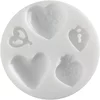 Cernit Silicone Mould 7 cm Hearts