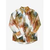 My fashion Majica temno modra/rjava/rjasto rdeča