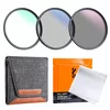 K&F 72mm 3pcs Professional Lens Filter Kit (MCUV/CPL/ND4) + Filter Pouch+3pcs*Cleaning Cloth