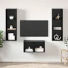 Set TV komoda Crni hrast 37 x 37 x 107 cm Konstruirano drvo
