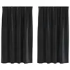 Zavjese za zamračivanje 2 pcs Crna 140 x 140 cm Baršun