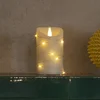 Konstsmide Christmas LED voščena sveča bela Barva svetlobe topla bela 17,8 cm - bela, srebrna