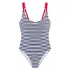 s.Oliver Enodelne kopalke marine / temno rdeča / bela