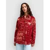 RVCA Dalas Patchwork Cord Shirt brick red