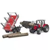 Traktor Bruder Massey Ferguson 7480 sa prikolicom za drva 020460