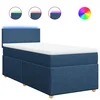 Vidaxl Box spring postelja z vzmetnico modra 90x190 cm blago