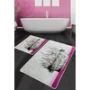 Lessentiel Maison Kupatilski otirač Polipra, 2 komada, Sivo-roze