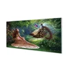 tulup.si Steklena slika Fazan ženski gozd 140x70 cm 2 obešalnika