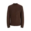 JACK & JONES Pulover JORSALAMANCO temno rjava