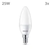 Philips LED sveča E14 2,8W 250lm 2.700K mat 3ks - Plastika