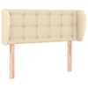 Vidaxl Vzglavje z ušesi krem 83x23x78/88 cm blago