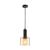 ITALUX PND-65342-1-BK+AMB - Luster na sajli SANTIA 1xE27/40W/230V