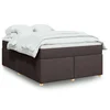 vidaXL vidaXL Box spring postelja z vzmetnico temno rjav 140x190 cm blago, (21306217)