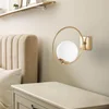 Opviq Zidna lampa Dolunay-3912, 15x31x28cm, IP20, Zlatno-bela boje