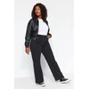 Trendyol Curve Anthracite Wide-Cut Jeans