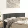 Vidaxl vidaXL Vzglavja za posteljo, komplet 2 kosov, temno siva, 72x5x78/88 cm, žamet