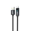 DUDAO Kabel L7T USB-A – USB-C 66 W z LED-zaslonom, 1 m – črn