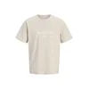 JACK & JONES Majica JORFREDERIKSBERG temno siva / bela