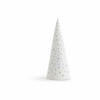 Bel božični svečnik iz kostnega porcelana Kähler Design Nobili, višina 30 cm