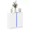 Komoda s LED svjetlima bijela 77x34x85 cm konstruirano drvo
