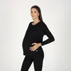 Rang Ženska majica dugih rukava za trudnice Janie, Crna