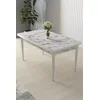 HANAH HOME Trpezarijski sto Nil White Marble White