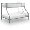 Den Posteljni okvir pograd siv kovinski 140x200/90x200 cm