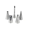 Set of 5 pastry nozzles, stainless steel - de Buyer brand