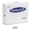 BULKYSOFT Salvete Plus, 40/1, Dvoslojna, 42 pakovanja, 38x38 cm, Bela