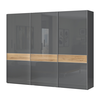 JELA Klizni plakar PK281/ON - kolekcija Onyx - Antracit HG lak/Pacifik orah lak - 272x224x61 cm