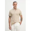Tommy Hilfiger pletena polo majica moška z lanom NEW YORK