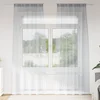 Voile zavjesa 2 pcs Tamno siva 245 x 140 cm Poliester