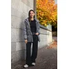 Trendyol Grey Oversize Hooded Goose Down Puffer Jacket