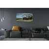 tulup.si Slika na platnu Auto field gore oblaki 140x70 cm