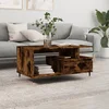 Vidaxl Klubska mizica dimljeni hrast 90x49x45 cm inženirski les