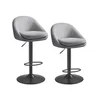 Songmics Set barskih stolov nastavljiva višina 525x50x975-1085 cm siva