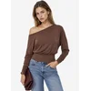 Busem Bluza Blusen temno rjava