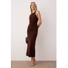 Trendyol Milla Ženska haljina Twoss25El00676, Smeđa (Braon)