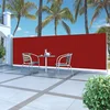 Uvlačiva bočna tenda 160 x 500 cm crvena