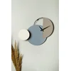 WALLXPERT Dekorativni metalni zidni sat Myk2097 20 Bež Plava Krem Crno