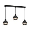 Luster na sajli OVAL 3xE27/60W/230V crna