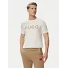 HUGO Majica Dulivio temno bež / bela