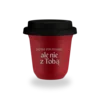 shumee 150 ml rdeč vrček Rad bi se pogovarjal, ampak ne s tabo, s črnim pokrovom