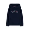 TOMMY HILFIGER Majica HERITAGE mornarska/temno rdeča/bela
