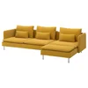 SÖDERHAMN Sofa 4-sed, s lenjivcem/Kelinge tamnožuta