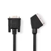 Nedis Kabel SCART | SCART moški | VGA ženski | Ponikljano | 480p | 2,00 m | Okrogla | PVC | Črna | Oznaka