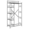 Vidaxl Odprt omara s polico Črna 101 x 43 x 188 cm Jeklo